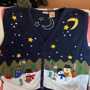 Vintage Bobbie Brooks Holiday Vest.